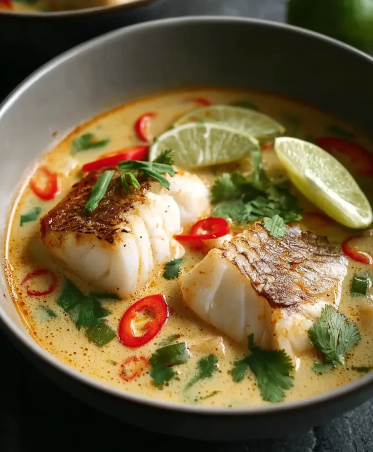Coconut Lime Fish Soup- A Zesty Flavorful Delight