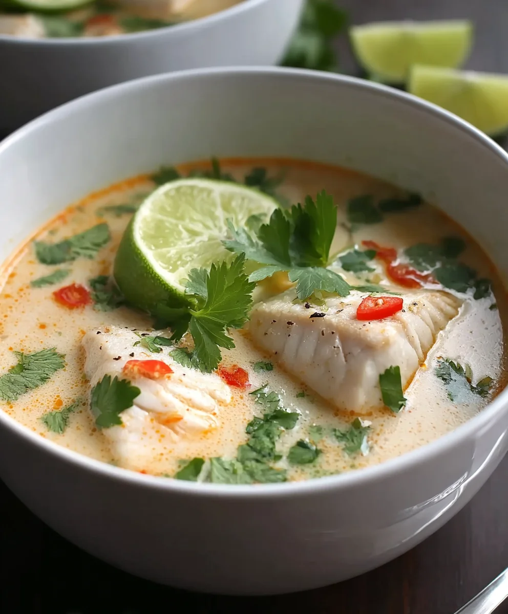 Coconut Lime Fish Soup- A Zesty Flavorful Delight