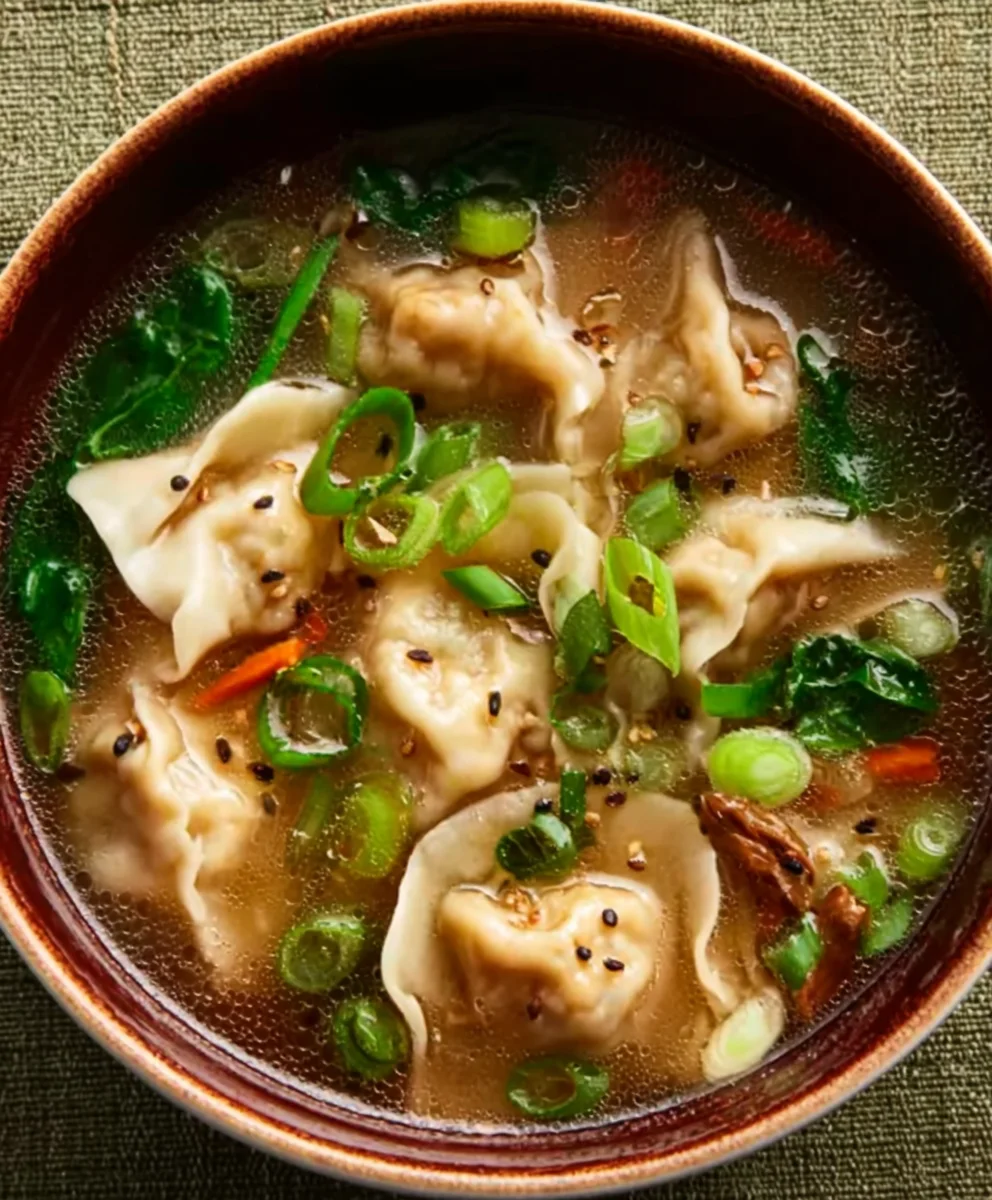 Hearty Beef Potsticker Soup- Easy & Flavorful Recipe