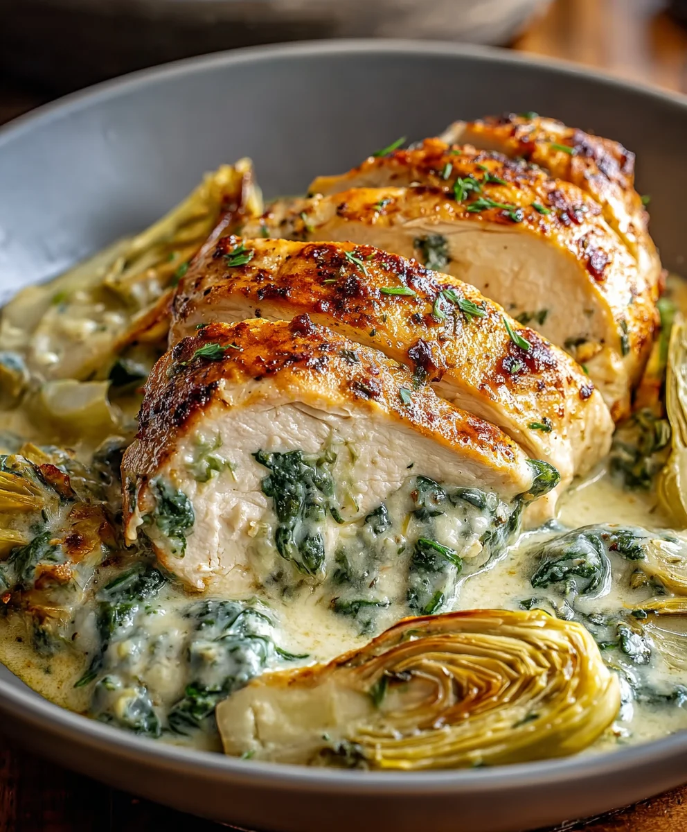Spinach Artichoke Chicken-Creamy & Delicious Recipe