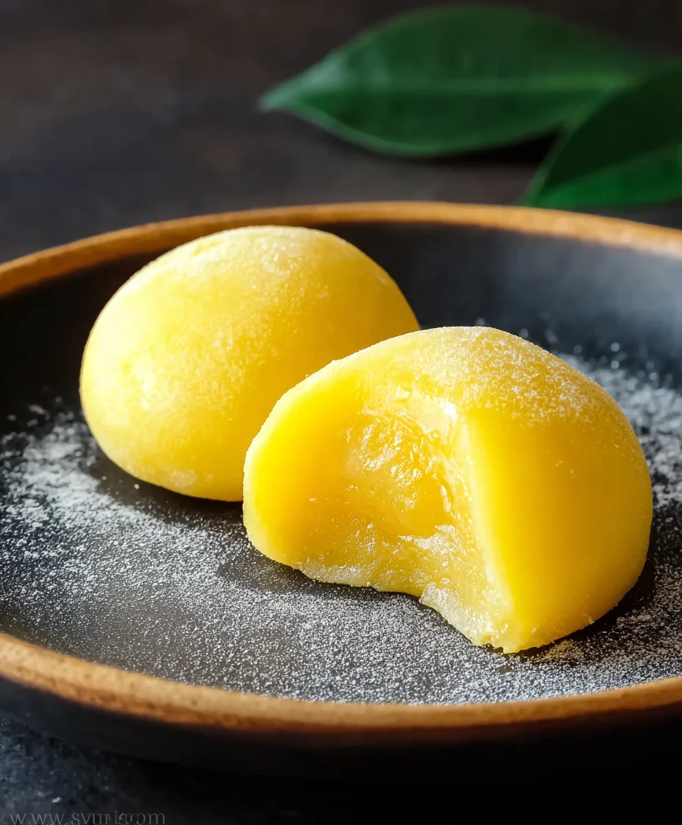 Chewy Mango Mochi- Sweet Tropical Dessert Delight