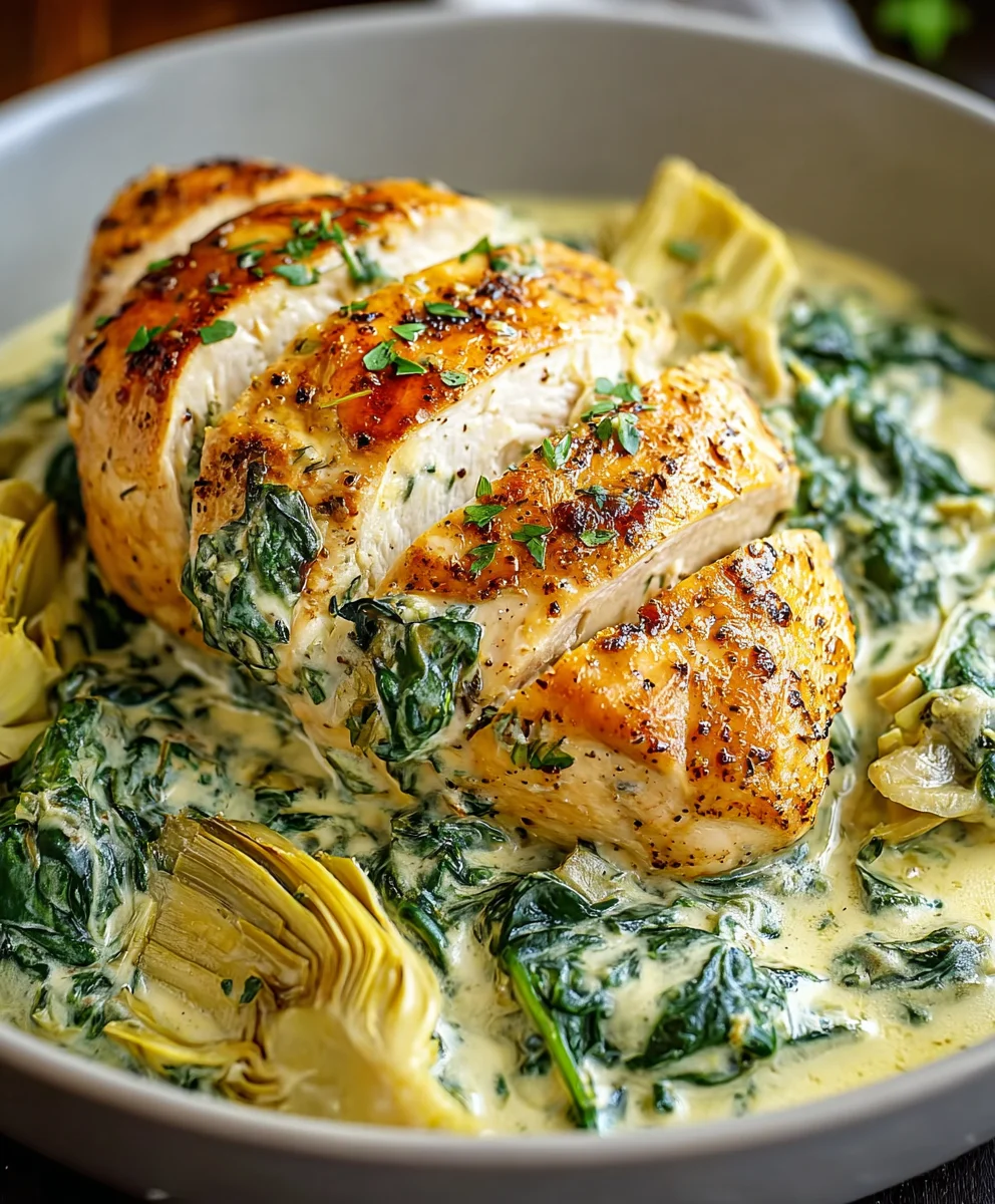 Spinach Artichoke Chicken-Creamy & Delicious Recipe