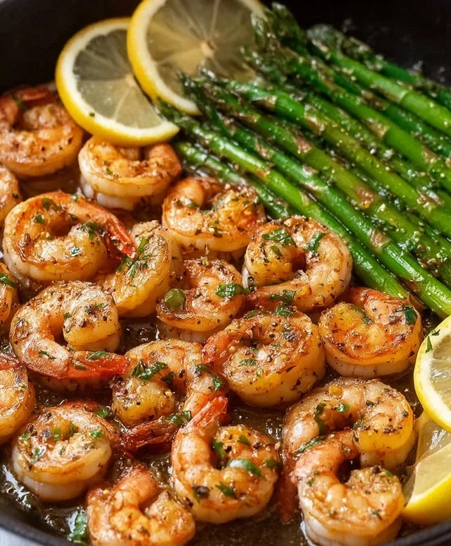 Lemon Garlic Shrimp and Asparagus (20-Minutes)
