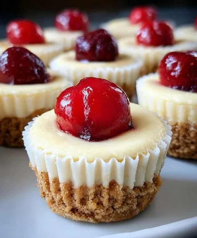 Super Easy Mini Cheesecakes with Vanilla Wafer Crust