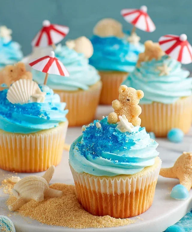 Beach Party Cupcakes