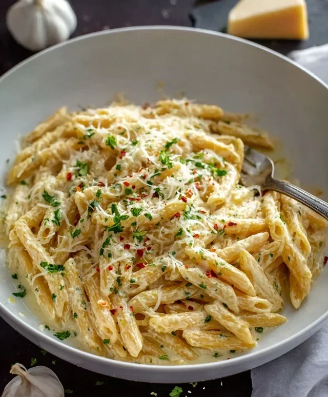 One Pot Creamy Garlic Pasta (Just 20 Minutes!)