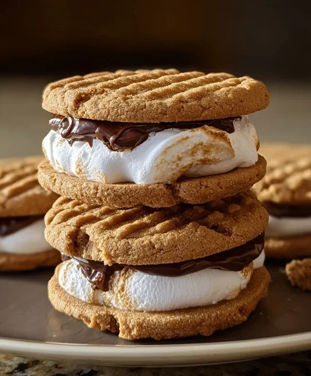 Peanut Butter S'mores Sandwich Cookies