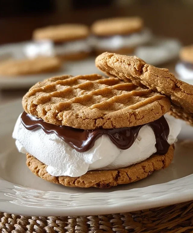 Peanut Butter S'mores Sandwich Cookies
