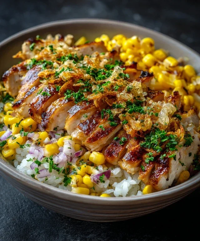 Street Corn Chicken Rice Bowl Recipe