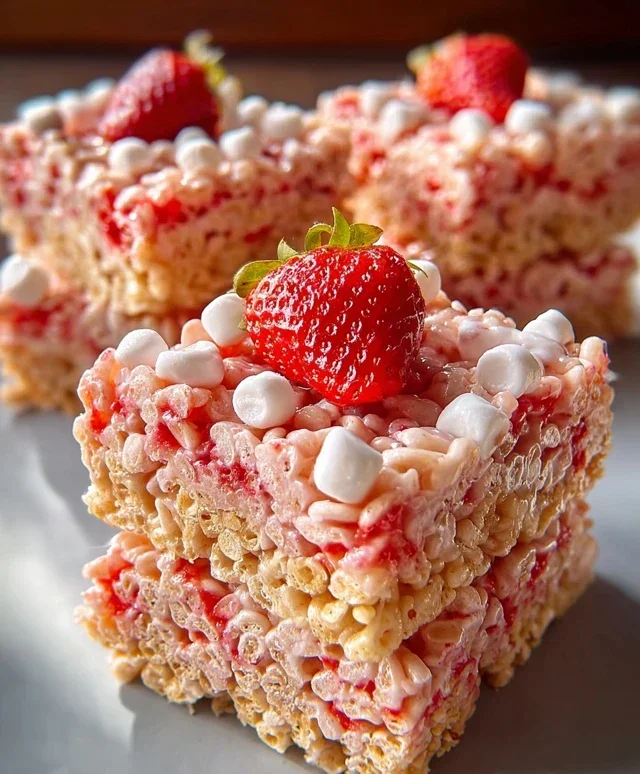 Strawberry Crunch Rice Krispie Treats