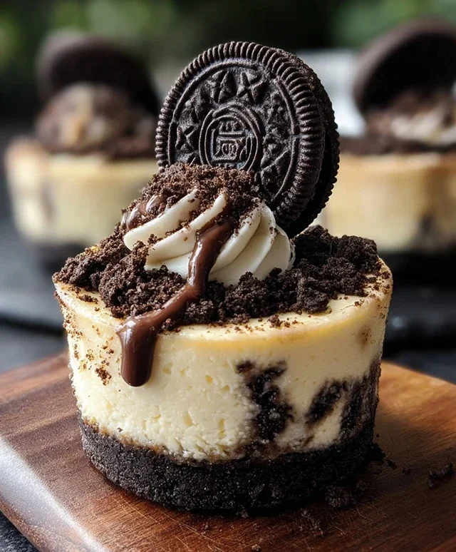 Oreo Overload Stuffed Mini Cheesecake
