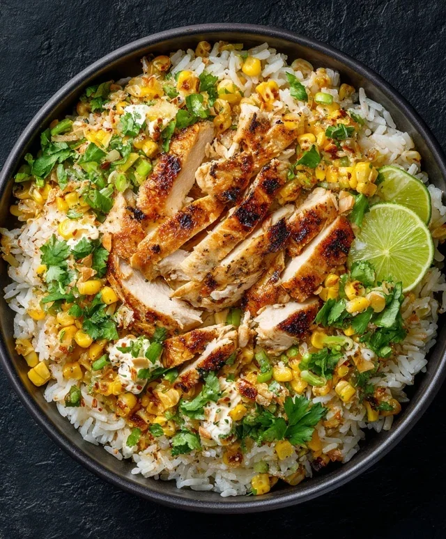 Street Corn Chicken Rice Bowl Recipe