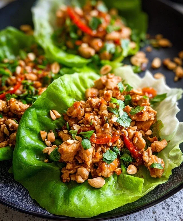 Thai Chicken Lettuce Wraps
