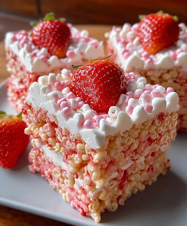 Strawberry Crunch Rice Krispie Treats