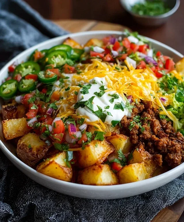 Loaded Potato Taco Bowl