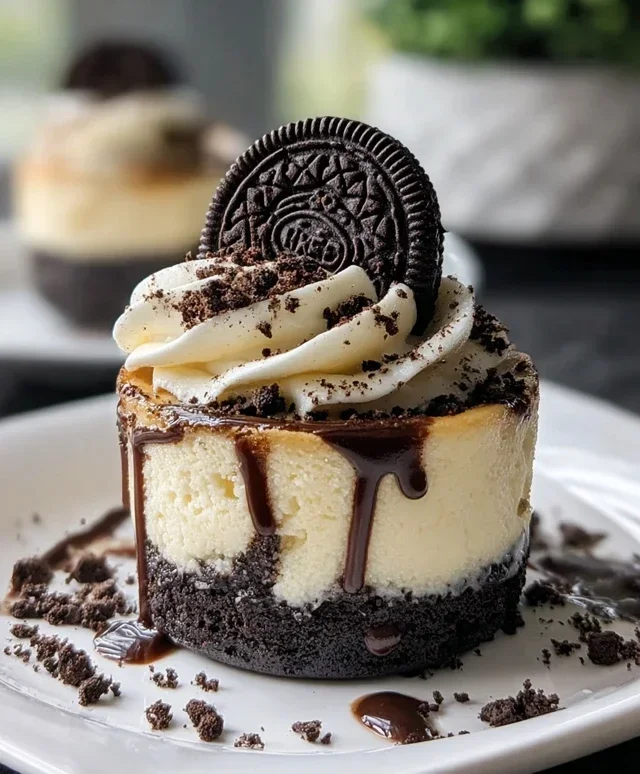 Oreo Overload Stuffed Mini Cheesecake
