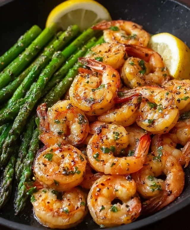 Lemon Garlic Shrimp and Asparagus (20-Minutes)