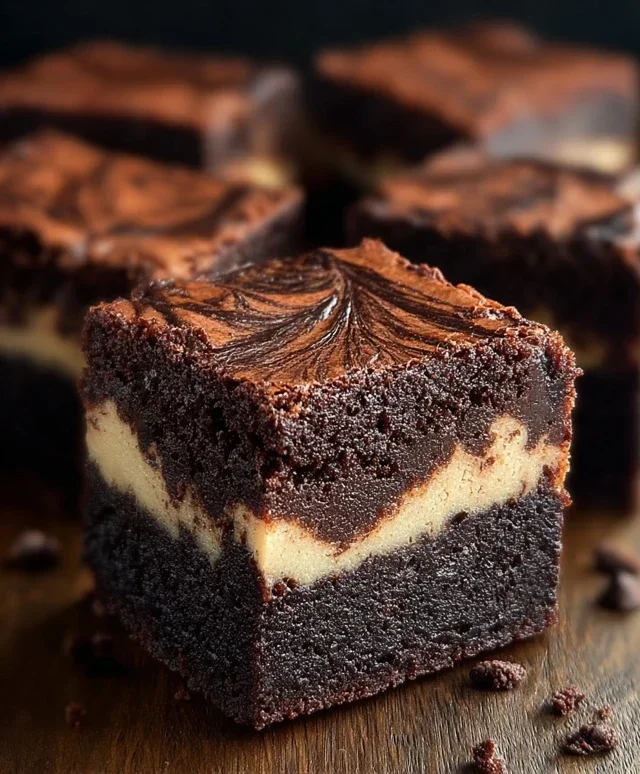 Dark Chocolate Cheesecake Brownies