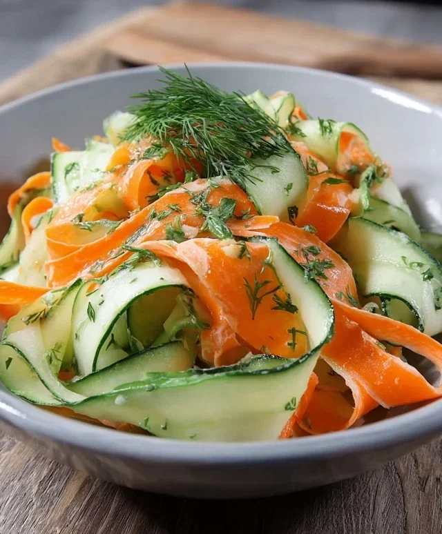 Carrot and Cucumber Ribbon Salad