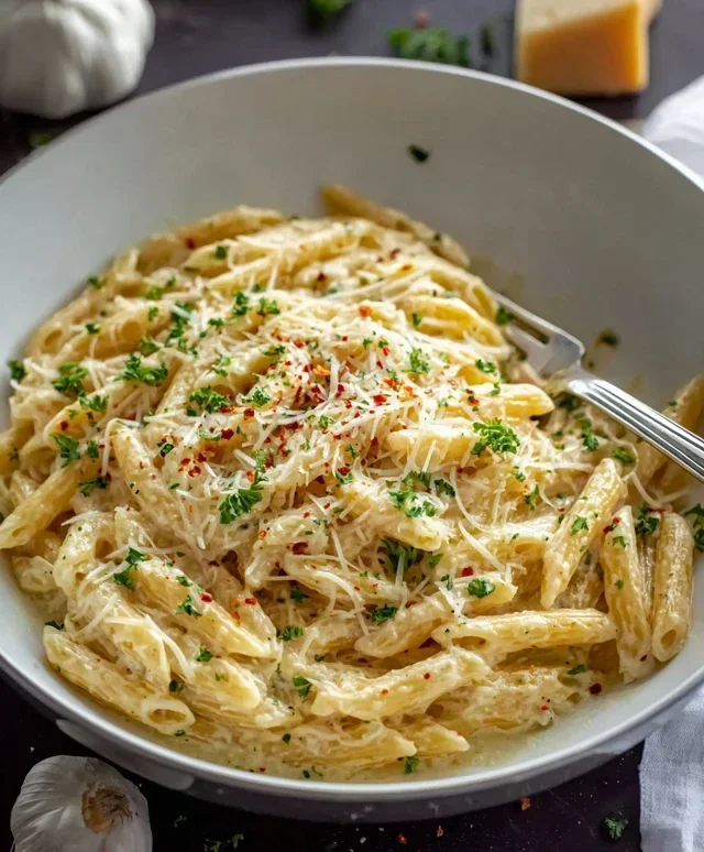 One Pot Creamy Garlic Pasta (Just 20 Minutes!)