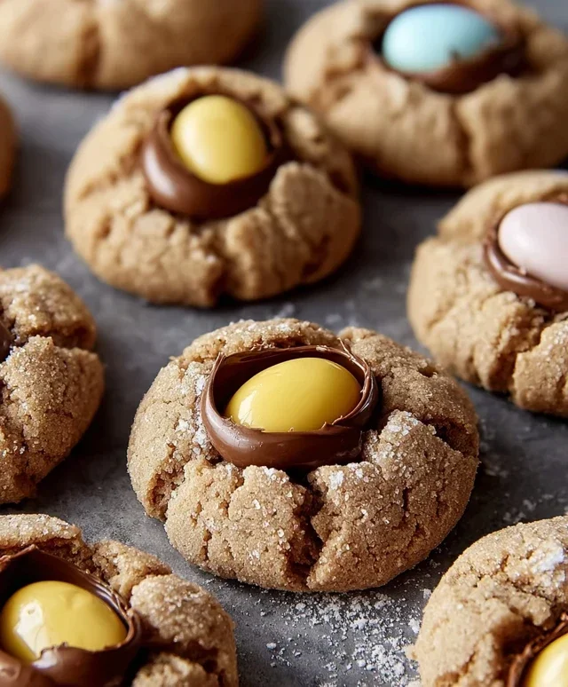 Cadbury Egg Kiss Cookies