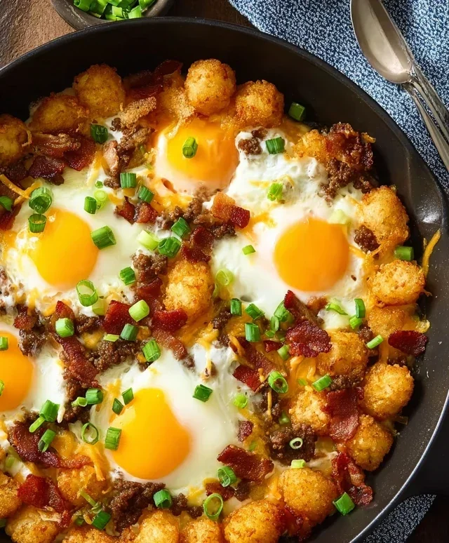 Beef Beef Bacon Egg And Cheese Breakfast Totchos
