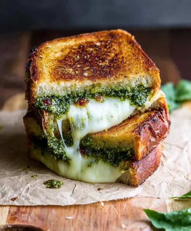 Sourdough Pesto Grilled Cheese