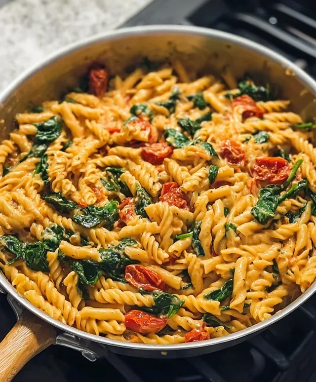 One-Pot Spinach Tomato Pasta