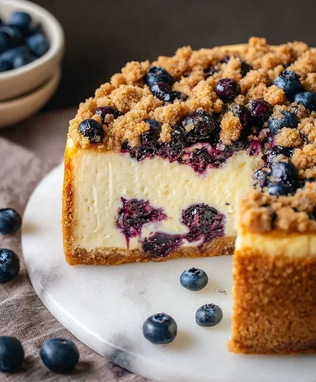 Blueberry Crum extract extractble Cheesecake