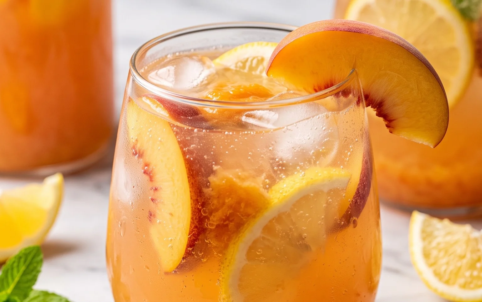Refreshing Peach Lemonade