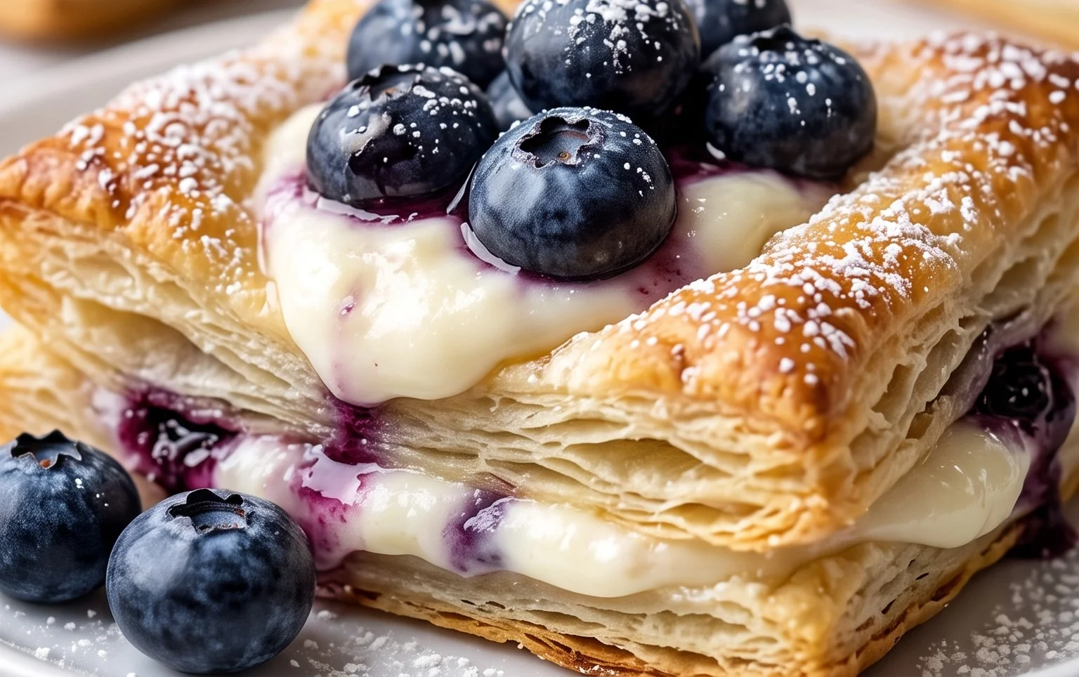 Blueberry Cream Cheese Puff Pastry
