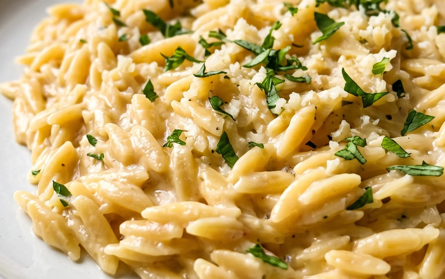 Creamy Garlic Parmesan Orzo