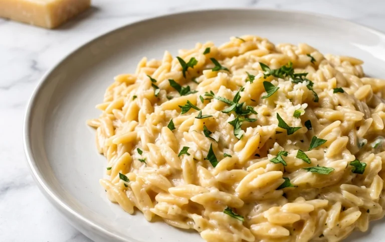 Creamy Garlic Parmesan Orzo
