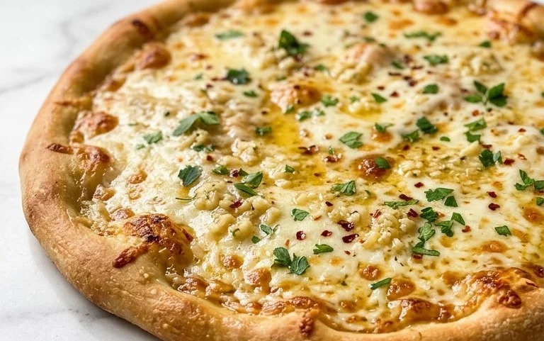 buttery garlic pizza