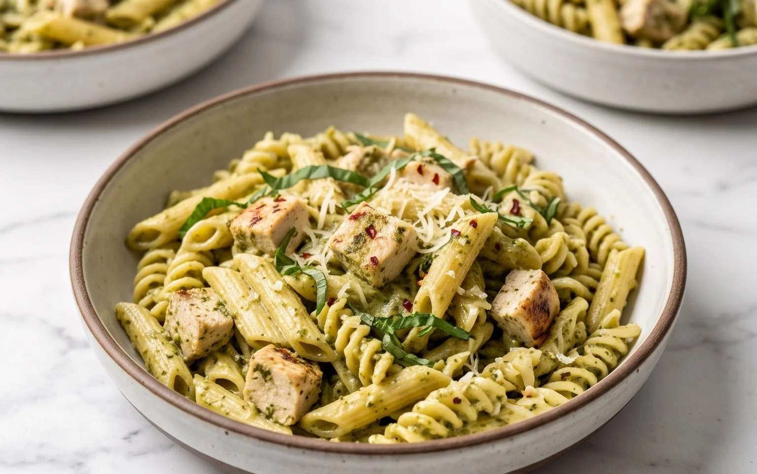 Creamy Chicken Pesto Pasta