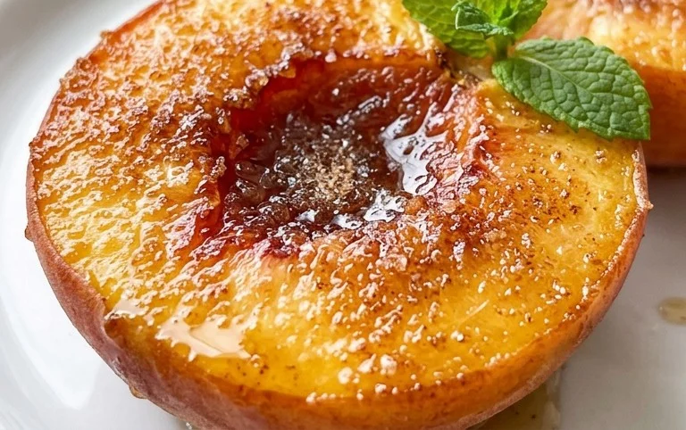 Cinnamon Sugar Baked Peaches