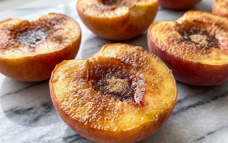 Cinnamon Sugar Baked Peaches