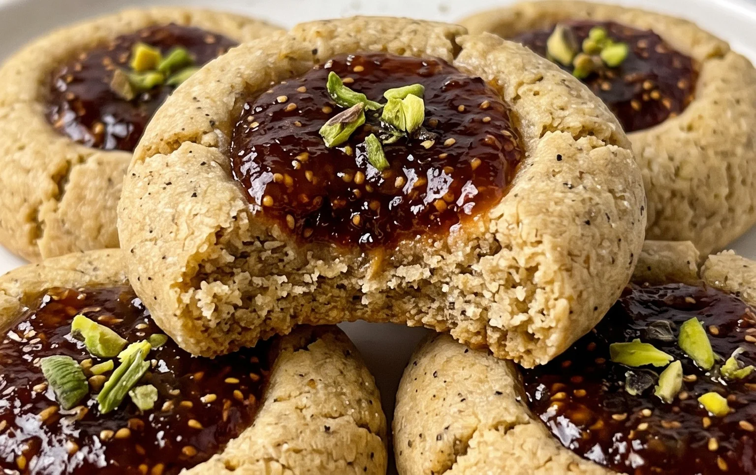 Cardamom Fig Thumbprint Cookies