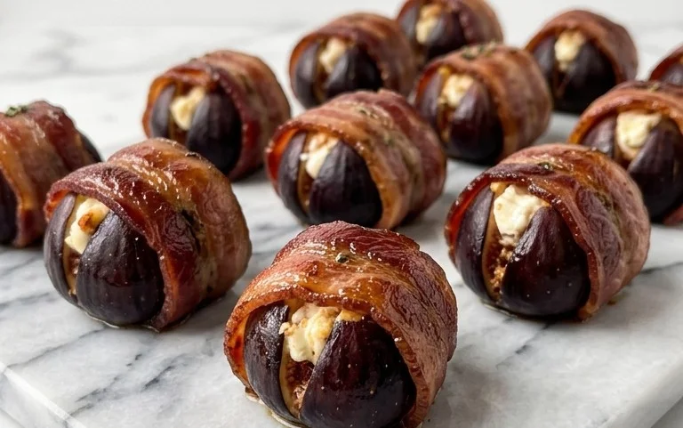 Beef Bacon Wrapped Stuffed Figs