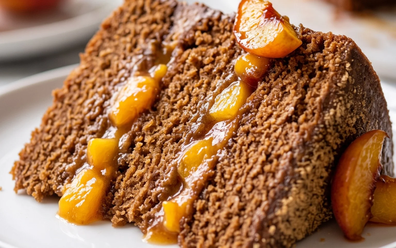Brown Sugar Layer Cake with Peach Filling