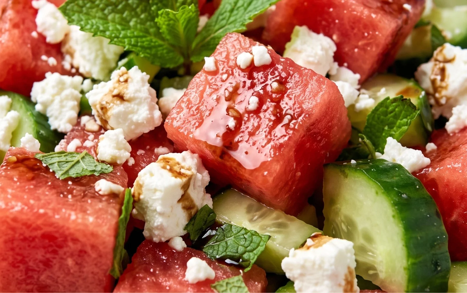 Watermelon Salad with Cucumber and Feta