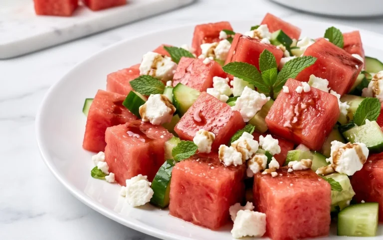 Watermelon Salad with Cucumber and Feta