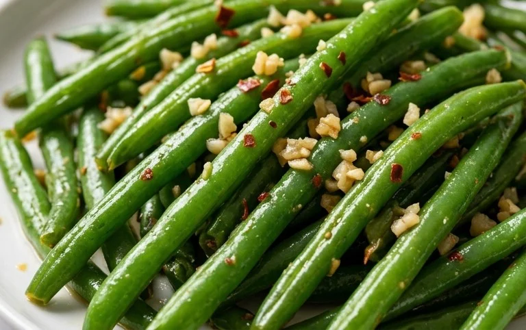 Sautéed Green Beans Recipe with Garlic