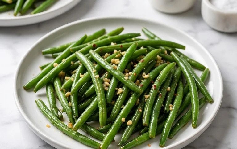 Sautéed Green Beans Recipe with Garlic